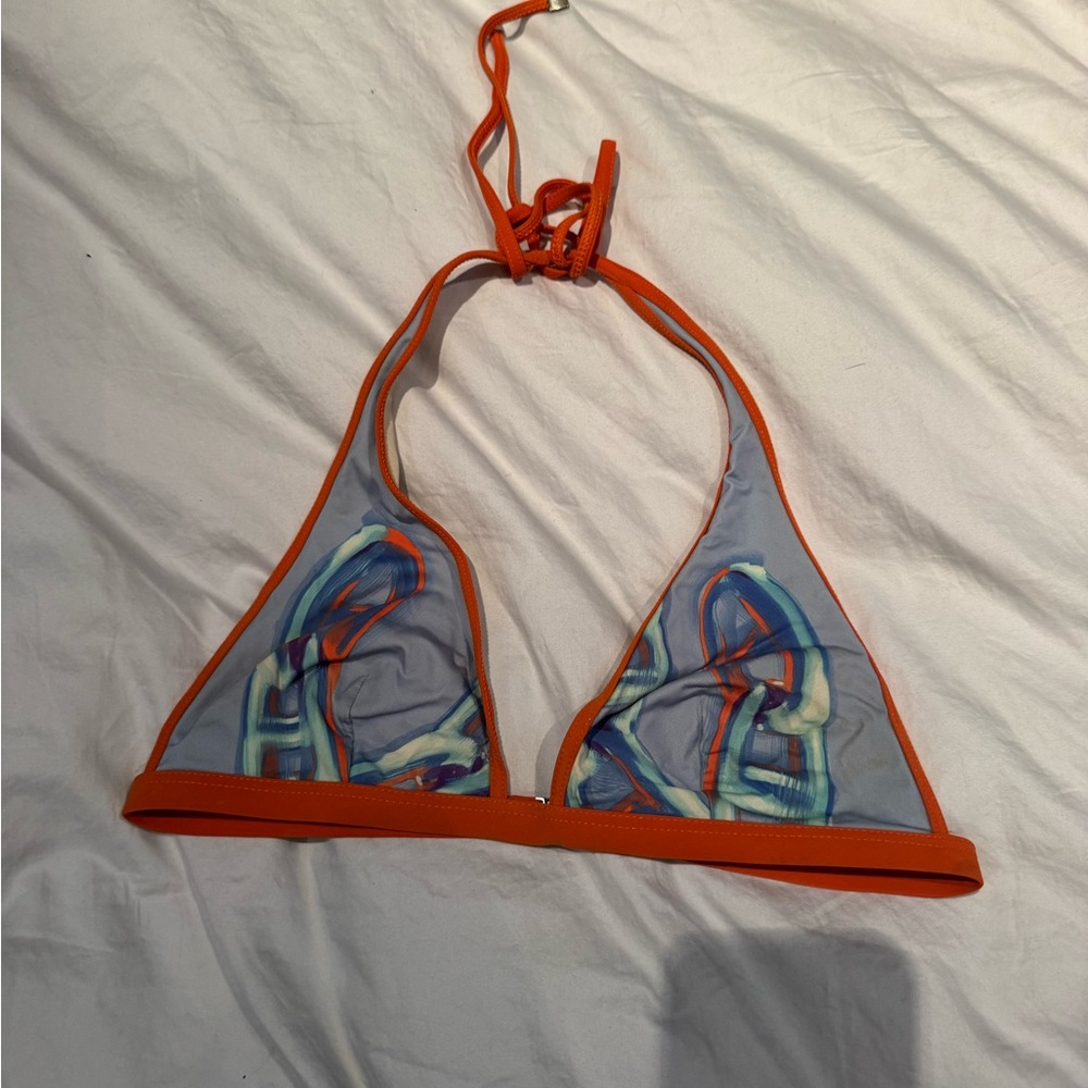Hermès Bikini Top Orange & Blue size M